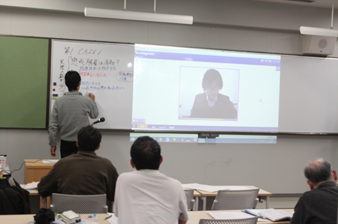 写真:遠隔授業実施