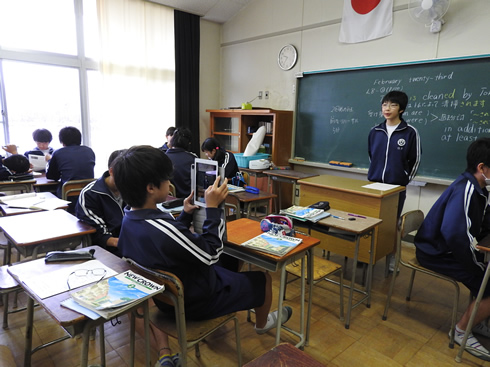 写真:発表練習のツールとしての活用