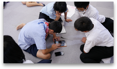写真：台湾石岡中学との映像表現交流