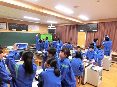 写真：iPadで星座を観察しました