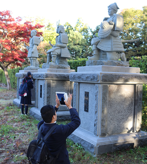 写真：学年行事に３Dモデル作成を取り入れる