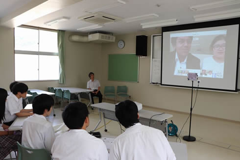 写真：WEB会議システム活用による交流