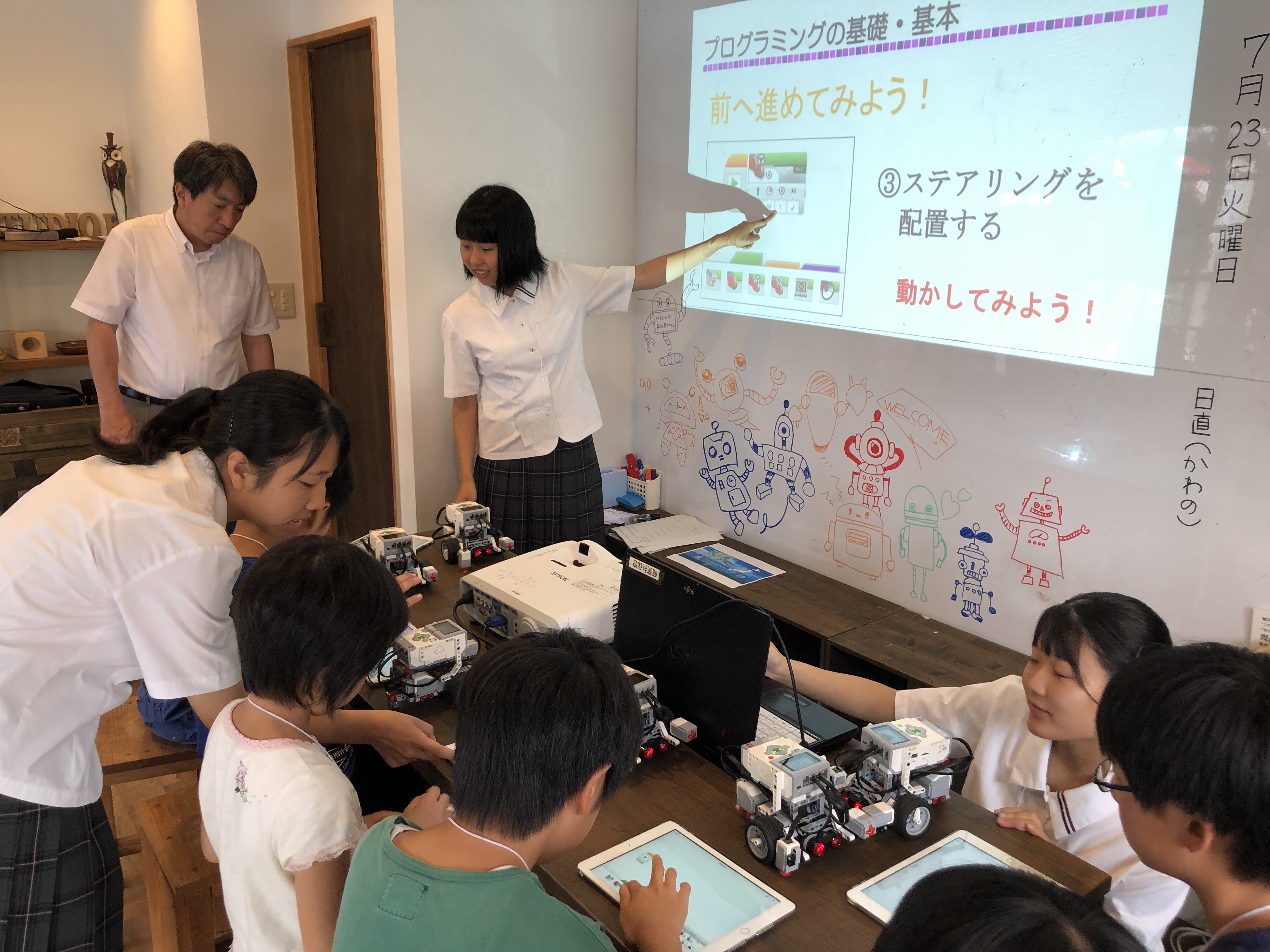 柳井商工高校「プログラミング教室」は大盛況です！