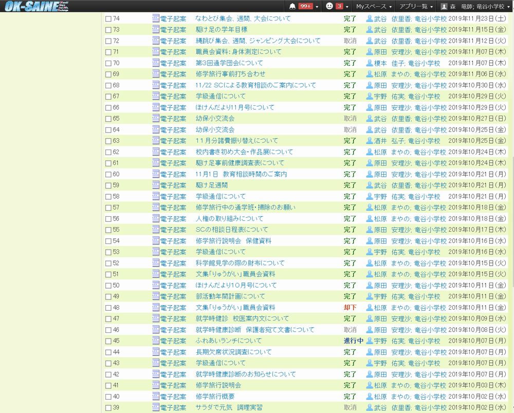 電子起案及び電子決裁と職員会議のペーパーレス化