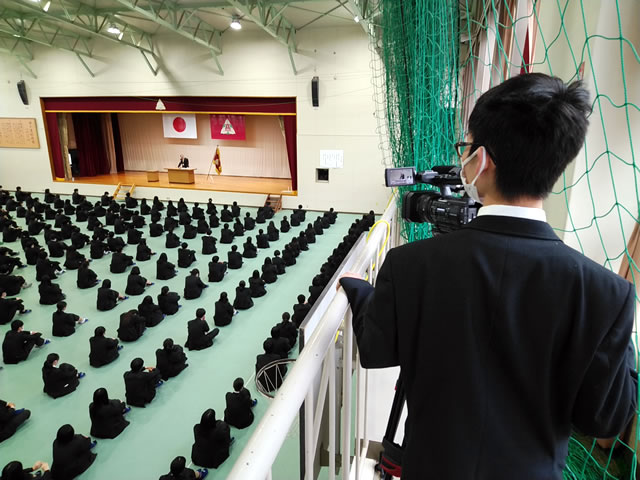 写真：地区紹介ビデオ撮影練習