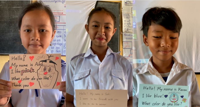 カンボジア現地小学校へ手紙を送る