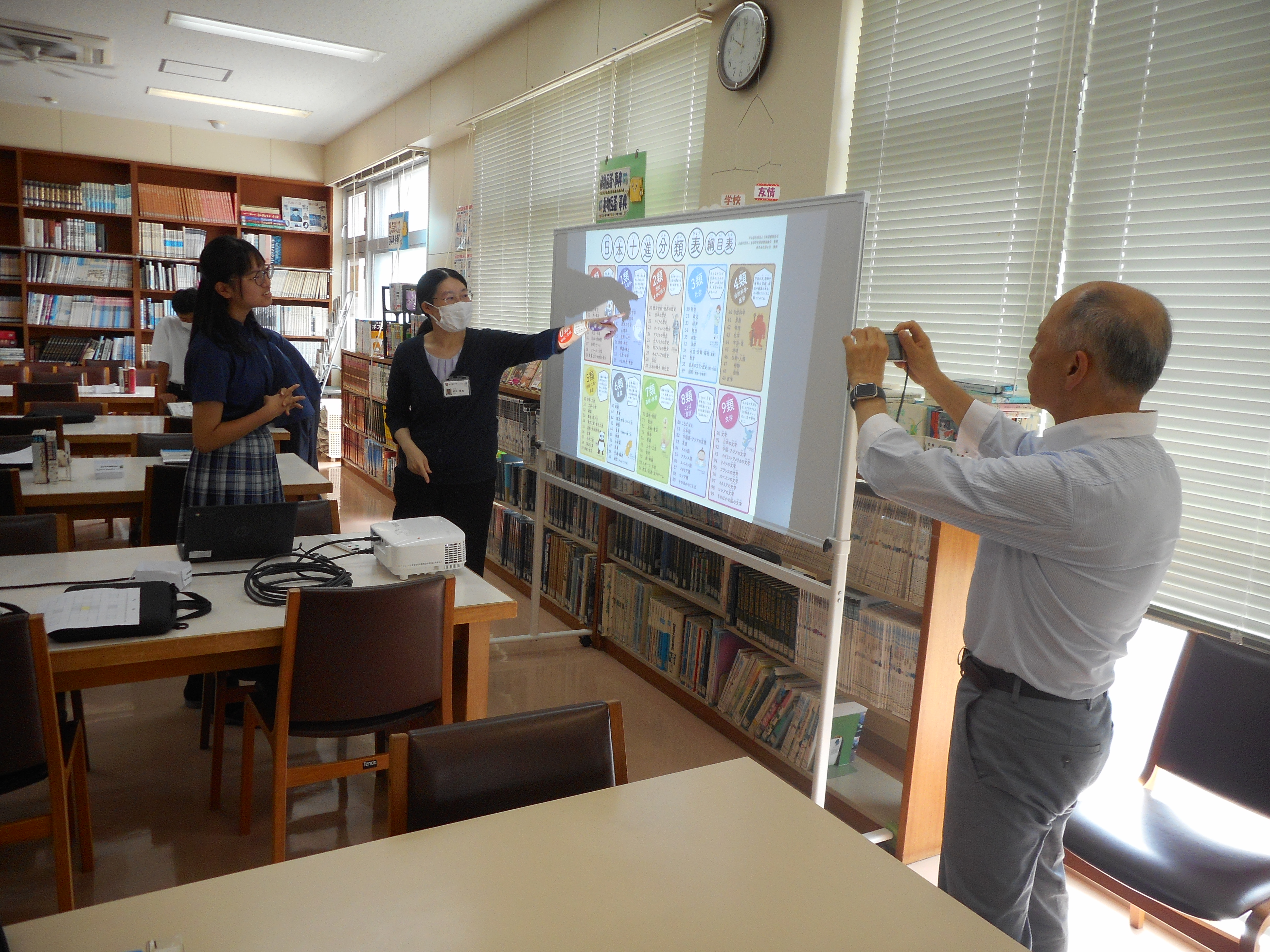 中１総合的な学習の時間での図書館活用・点検読書ワーク