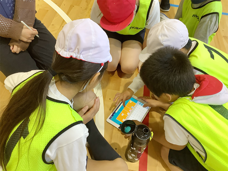 写真：体育科におけるICT活用による対話と見取りの質的向上