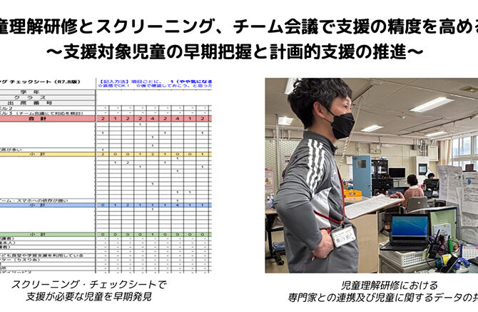 児童理解研修とスクリーニング、チーム会議で支援の精度を高める