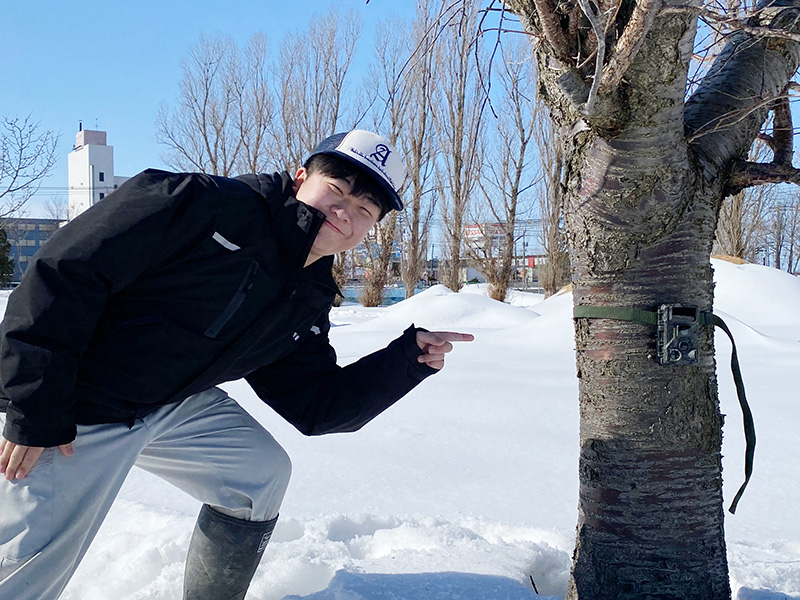 写真：ICT機器を駆使して生産圃場の「野生動物を可視化する」