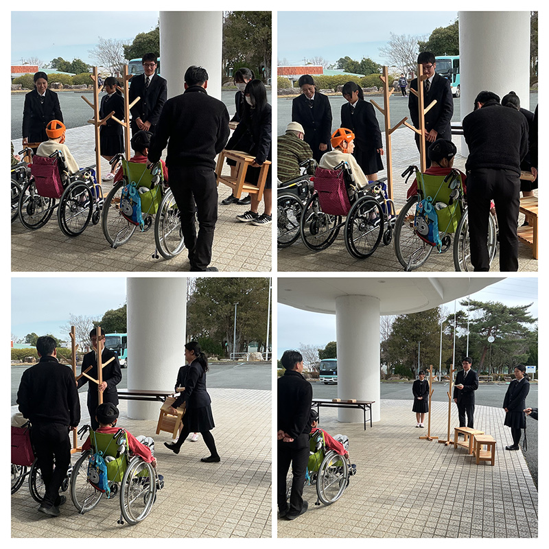 写真：福祉施設への木工製品寄贈式を実施